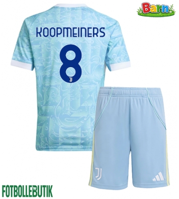 Juventus Teun Koopmeiners #8 Bortaställ Barn 2025-26 Kortärmad (+ Korta byxor)